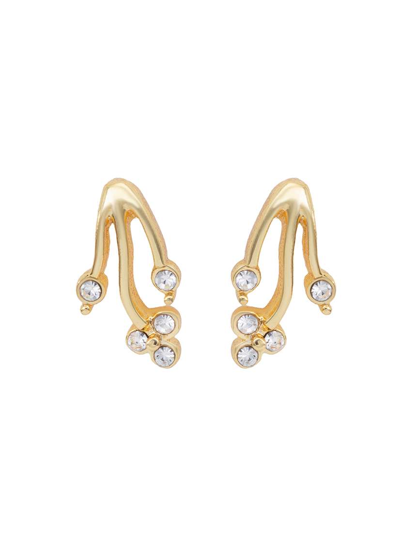 white metal studs earring - 17327712 -  Standard Image - 1