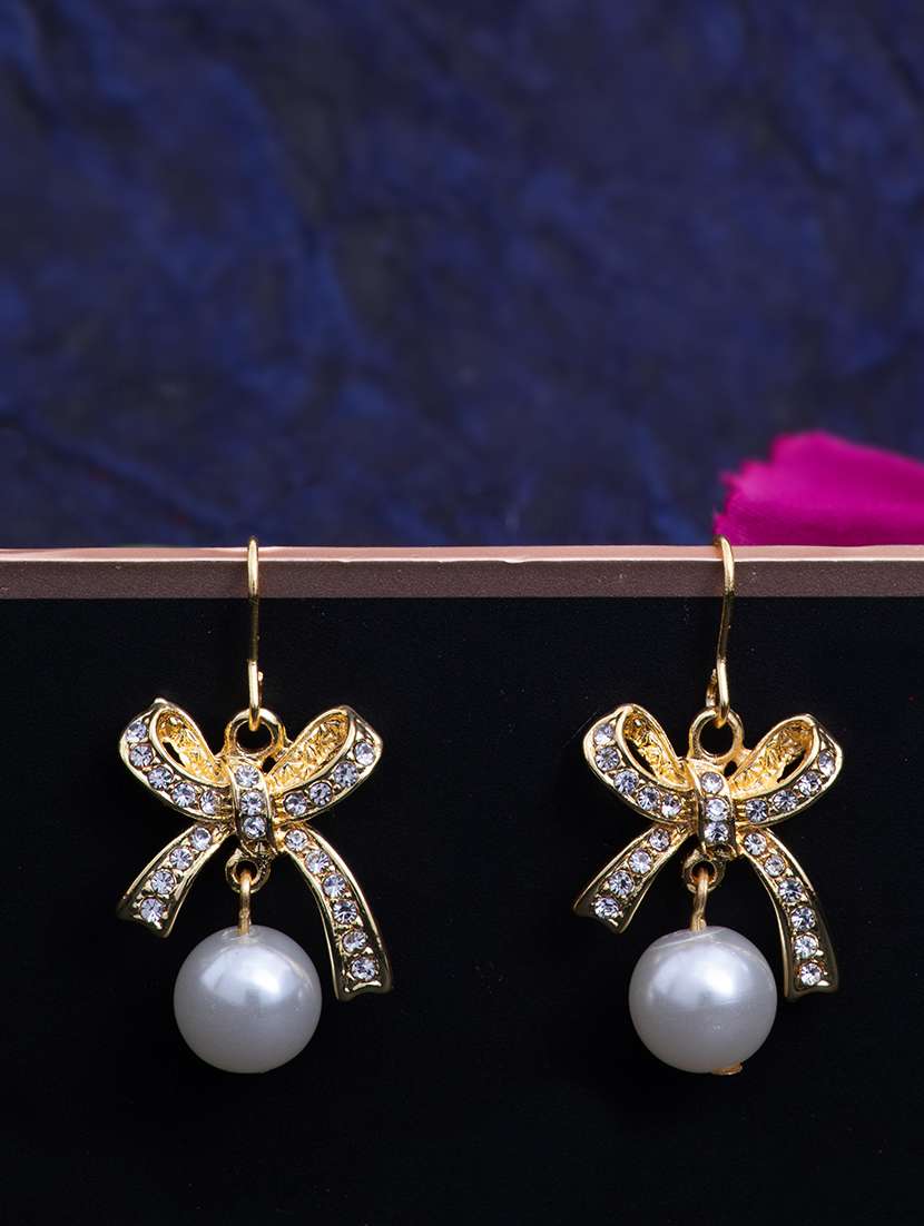 white metal studs earring