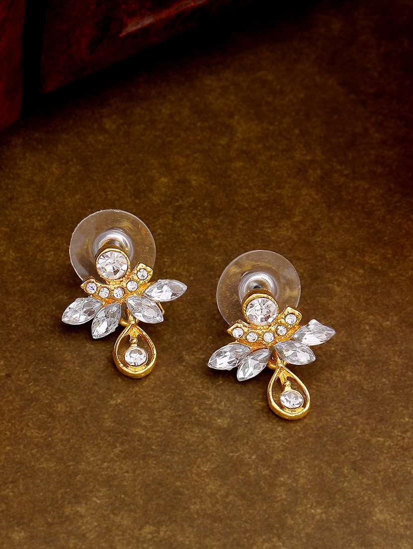 white metal drop earring