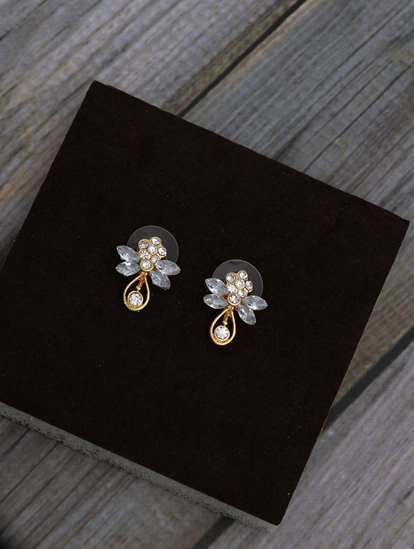 white metal studs earring