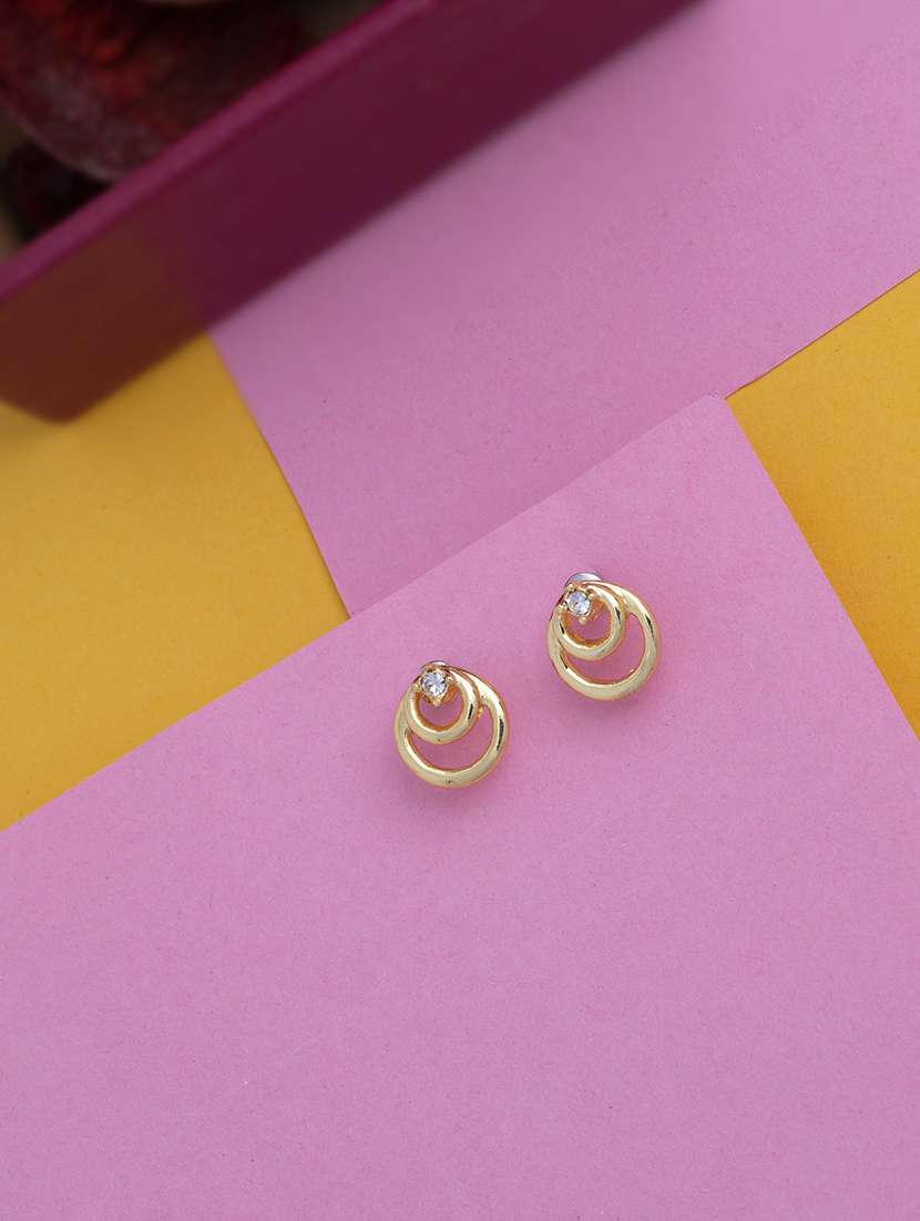 white metal studs earring