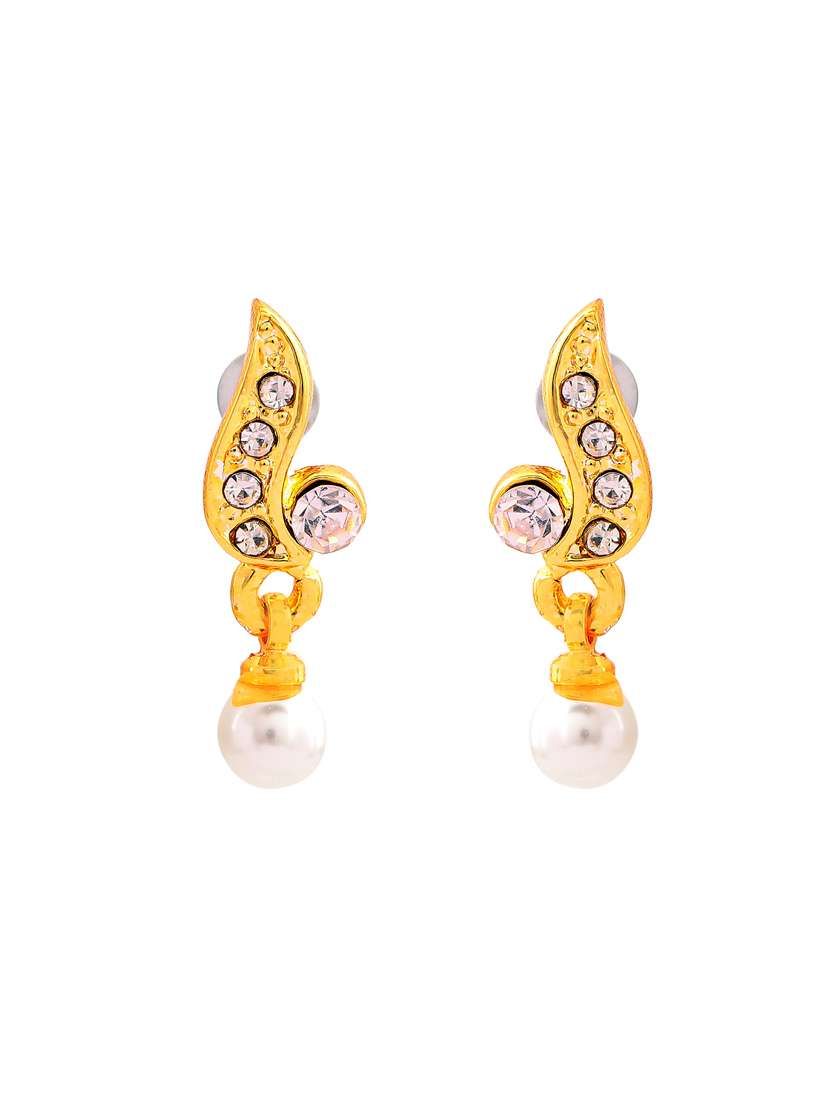 white metal drop earring - 17327731 - Standard Image - 1