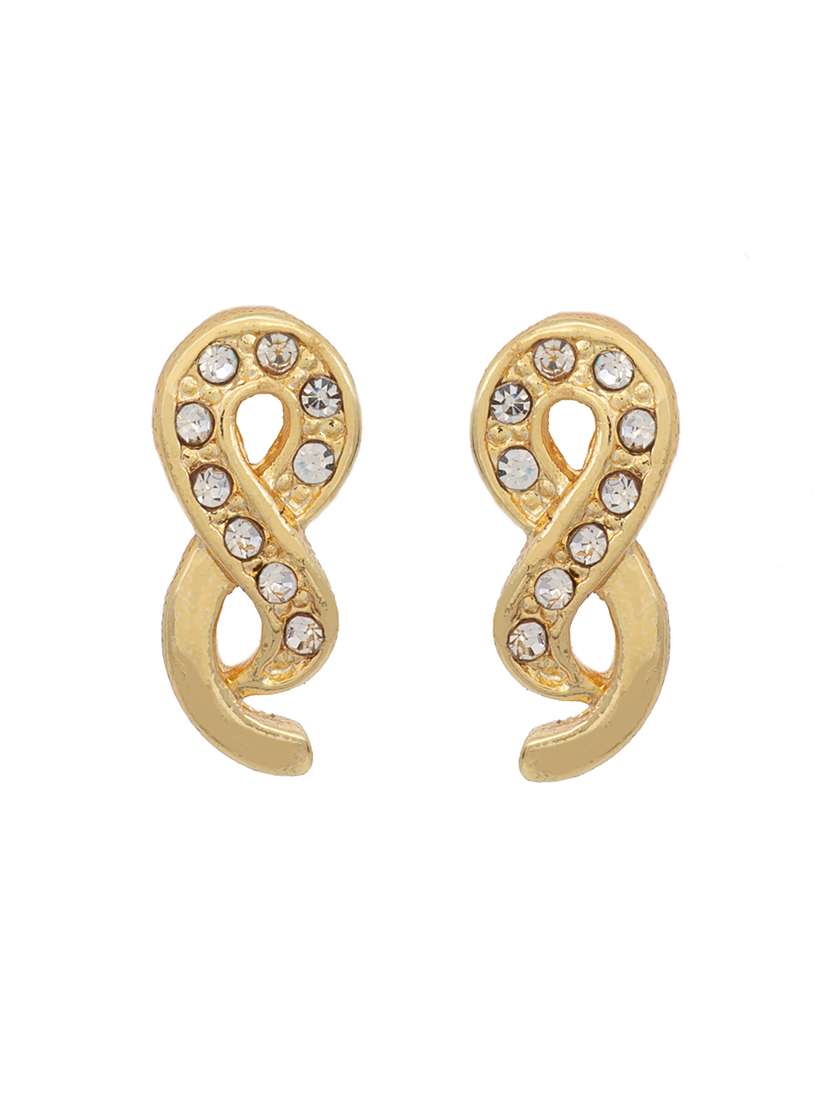 white metal studs earring - 17327735 -  Standard Image - 1