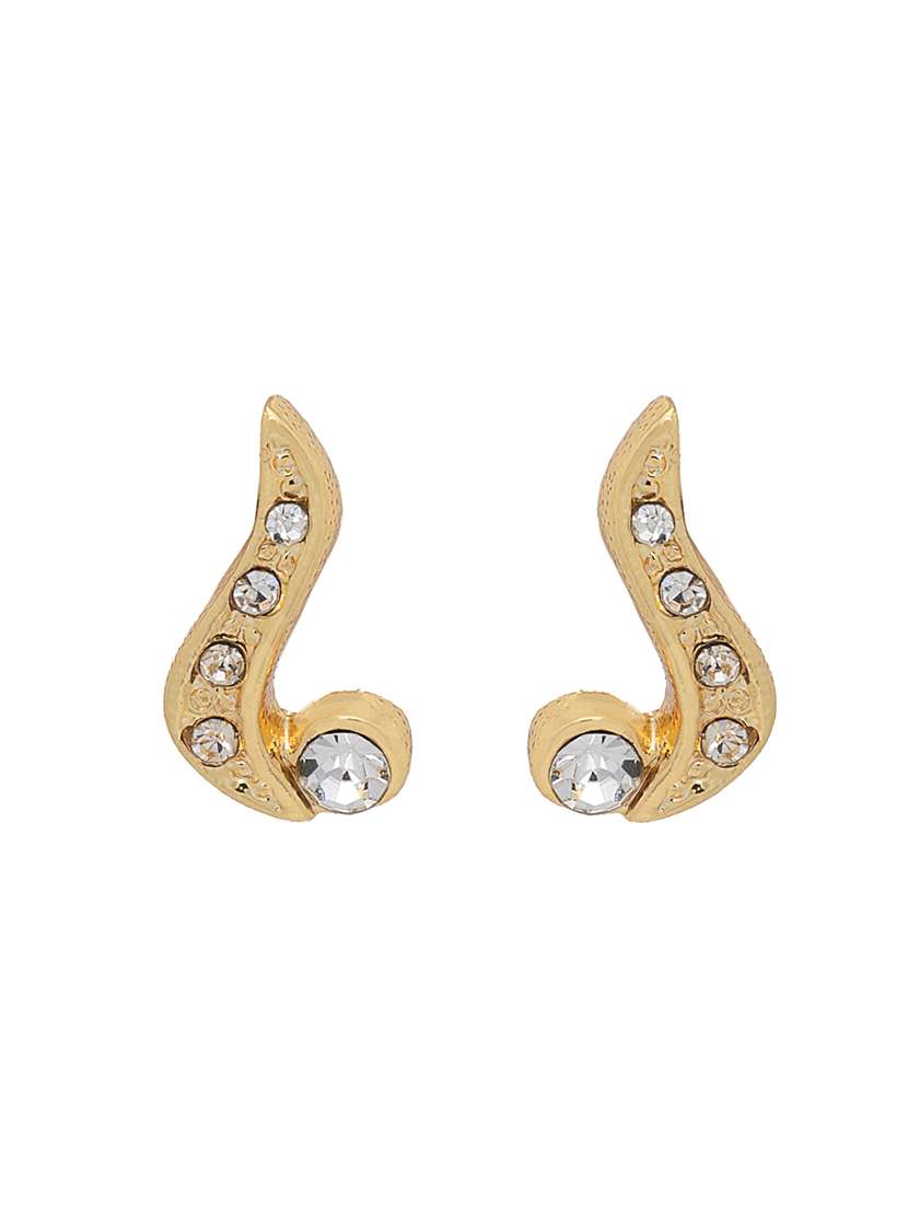white metal studs earring - 17327737 - Standard Image - 1