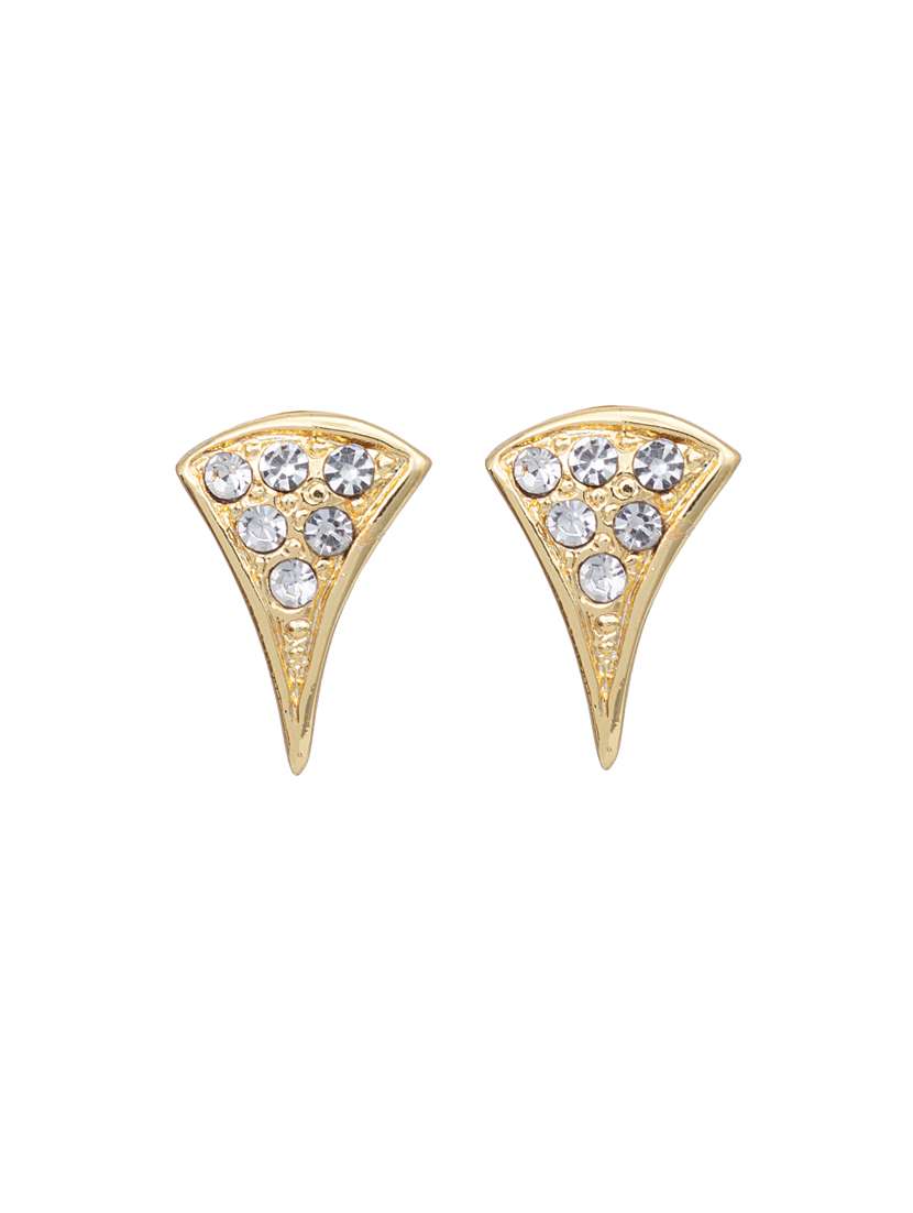 gold metal studs earring - 17327741 - Standard Image - 1