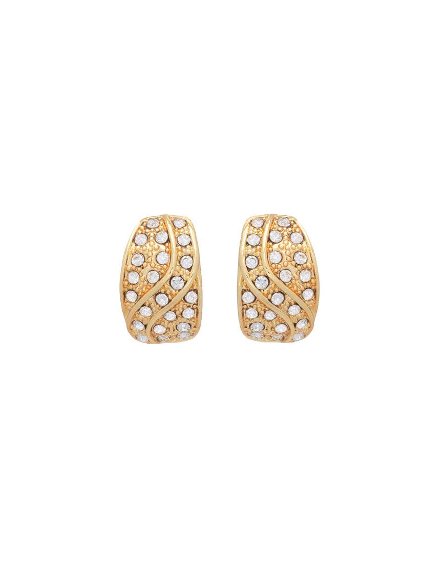 gold metal studs earring - 17327758 -  Standard Image - 1
