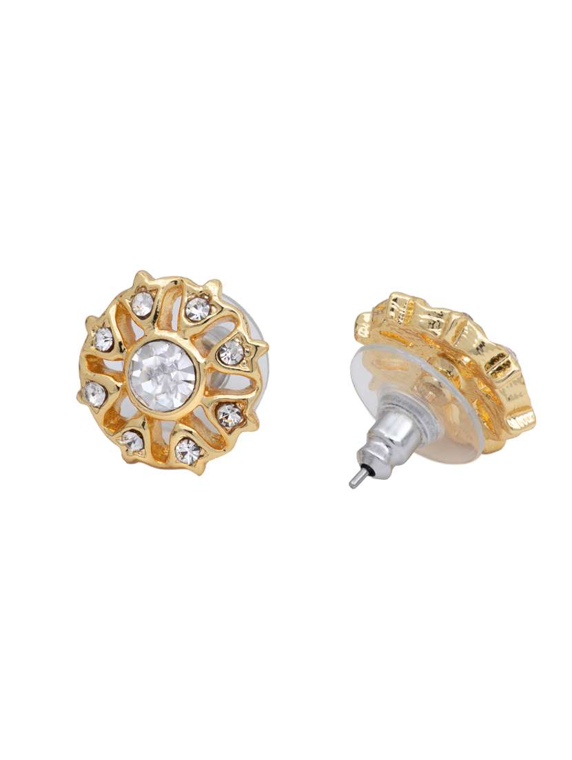 white metal studs earring - 17327767 -  Standard Image - 1