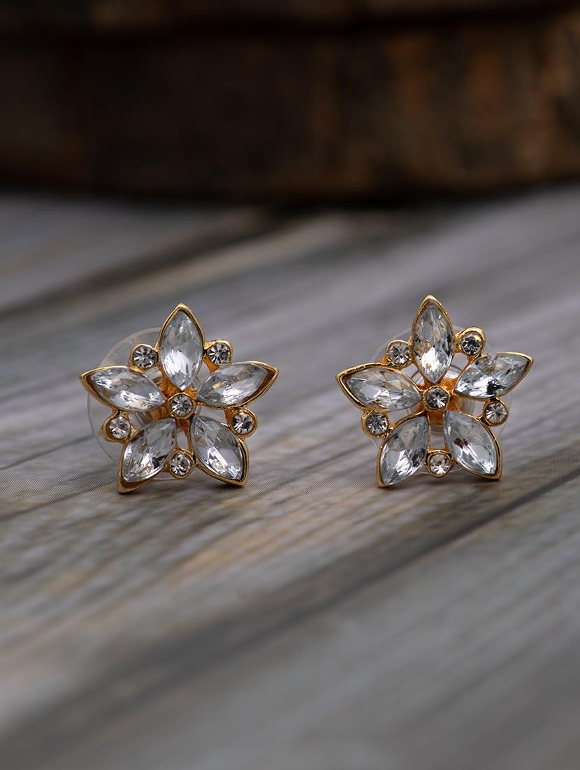 gold metal studs earring - 17327769 -  Zoom Image - 0