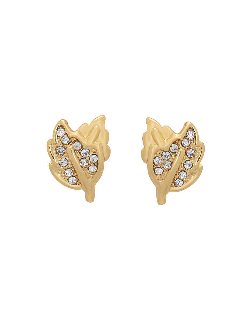 gold metal studs earring - 17327774 -  Standard Image - 1