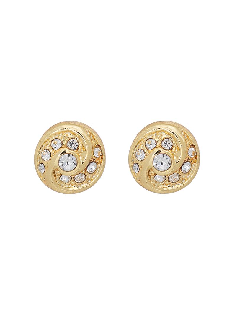 gold metal studs earring - 17327775 - Standard Image - 1