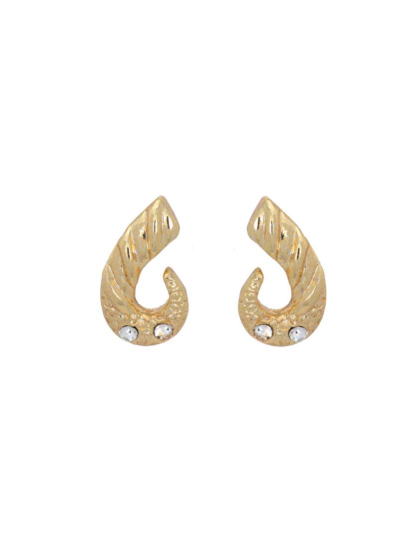 gold metal studs earring - 17327778 -  Standard Image - 1
