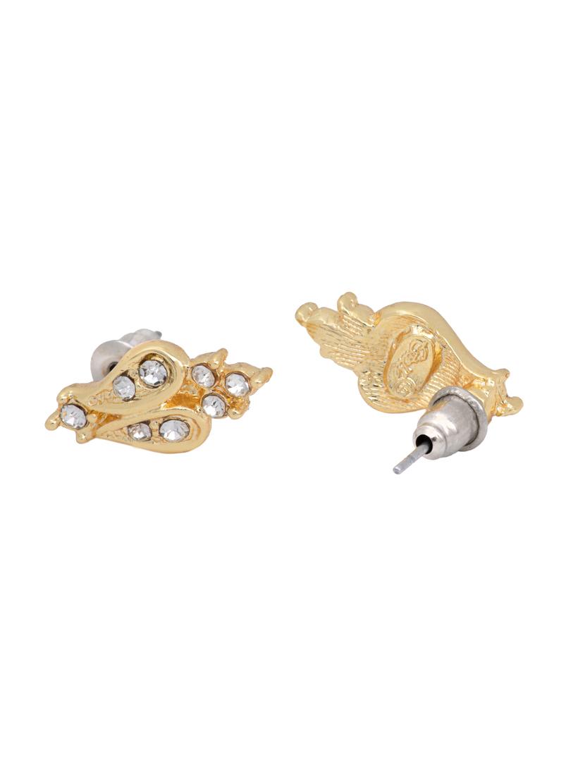 gold metal studs earring - 17327780 - Standard Image - 1