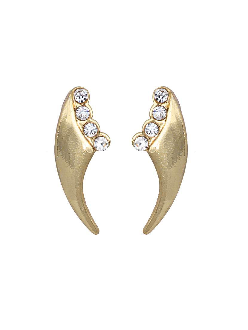 gold metal studs earring - 17327782 - Standard Image - 1