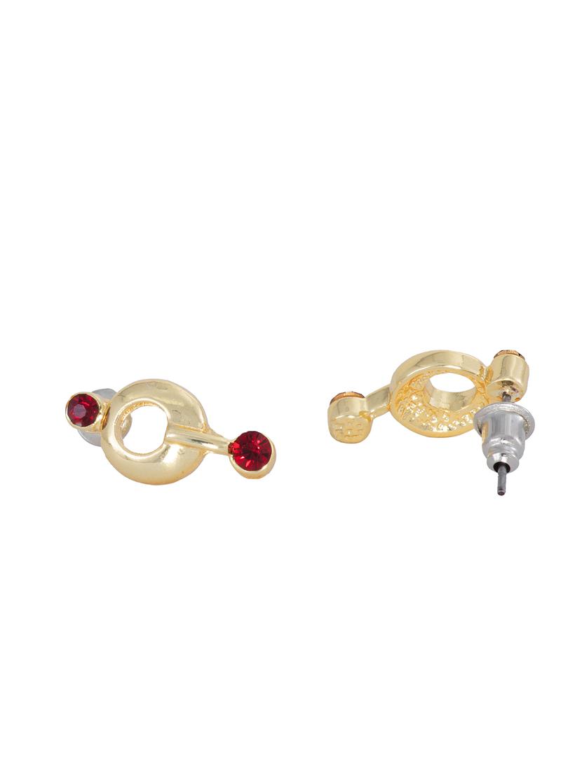red metal studs earring - 17327784 - Standard Image - 1
