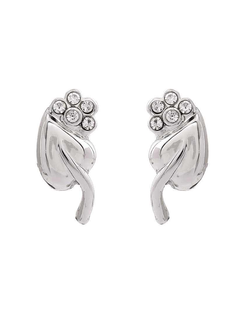 silver metal studs earring - 17327787 - Standard Image - 1