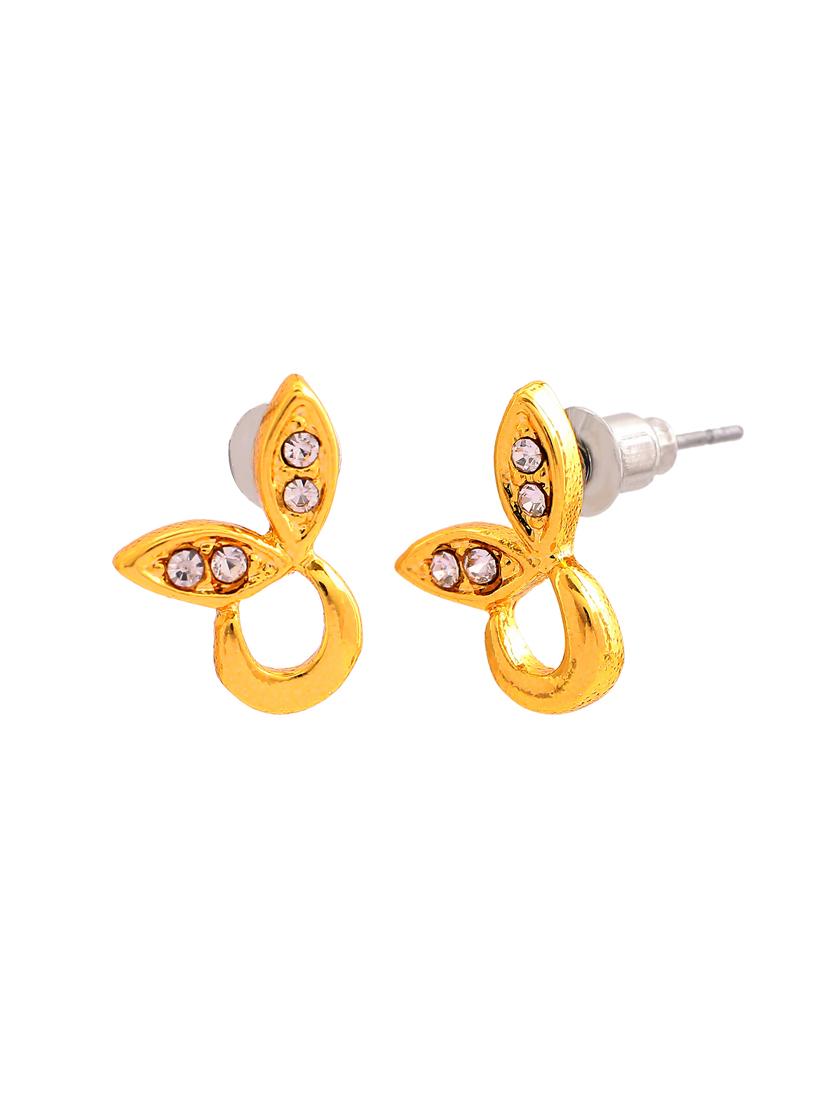 gold metal studs earring - 17327788 -  Standard Image - 1