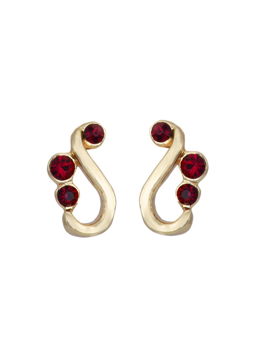 red metal studs earring - 17327791 - Standard Image - 1