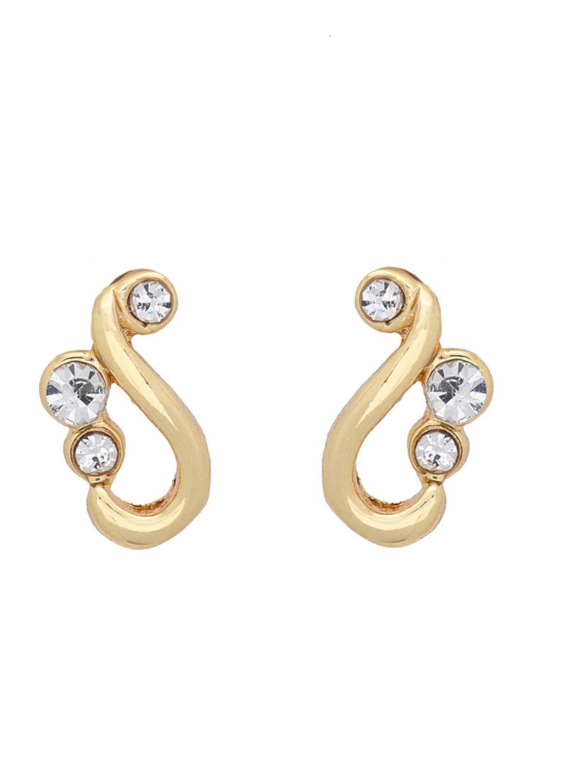 gold metal studs earring - 17327792 - Standard Image - 1