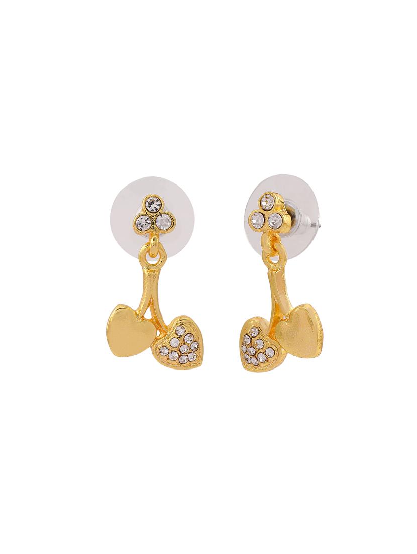 gold metal drop earring - 17327801 - Standard Image - 1