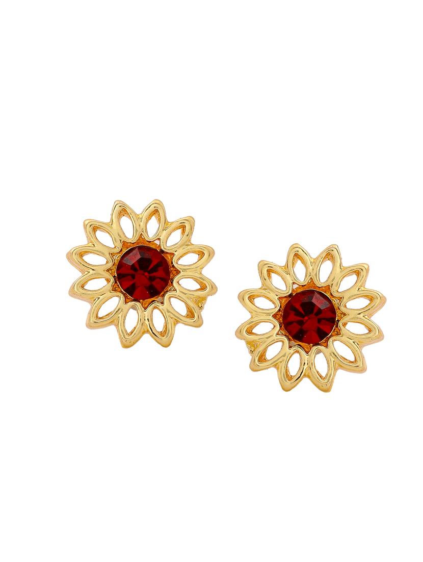 red metal studs earring - 17327811 -  Standard Image - 1