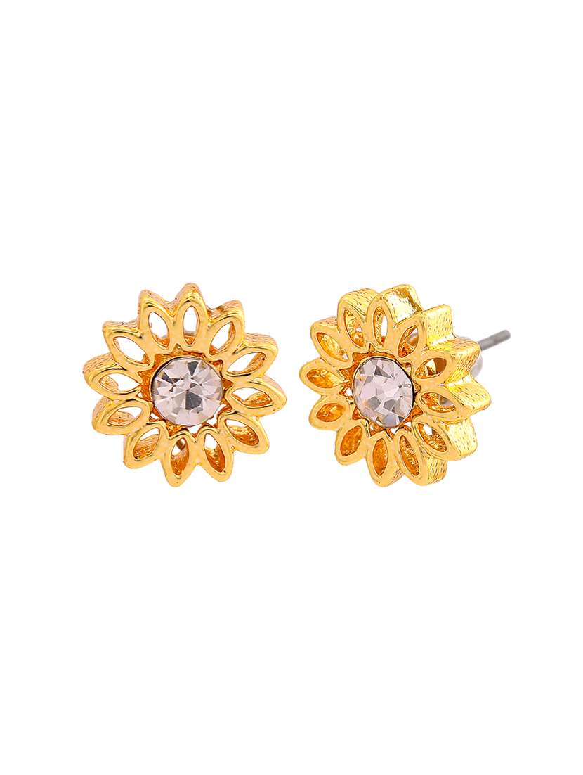 gold plated studs earring - 17327812 -  Standard Image - 1