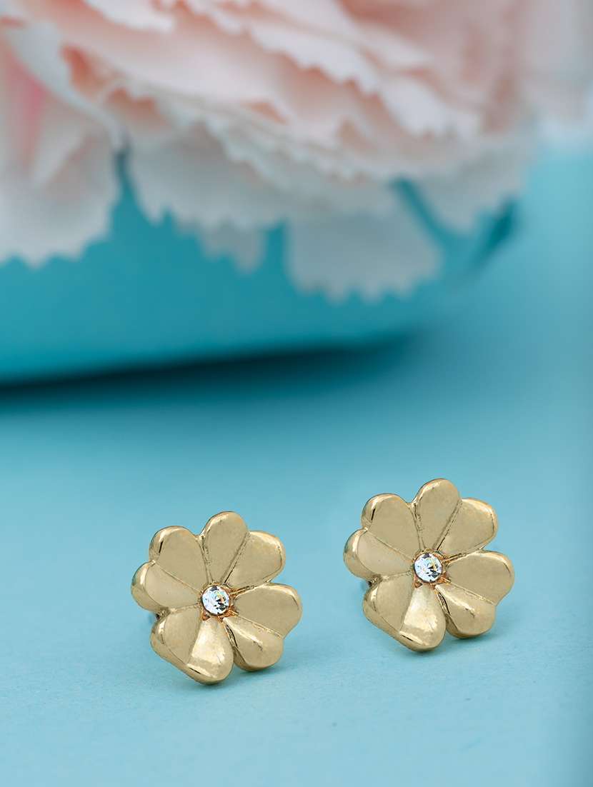 gold metal studs earring