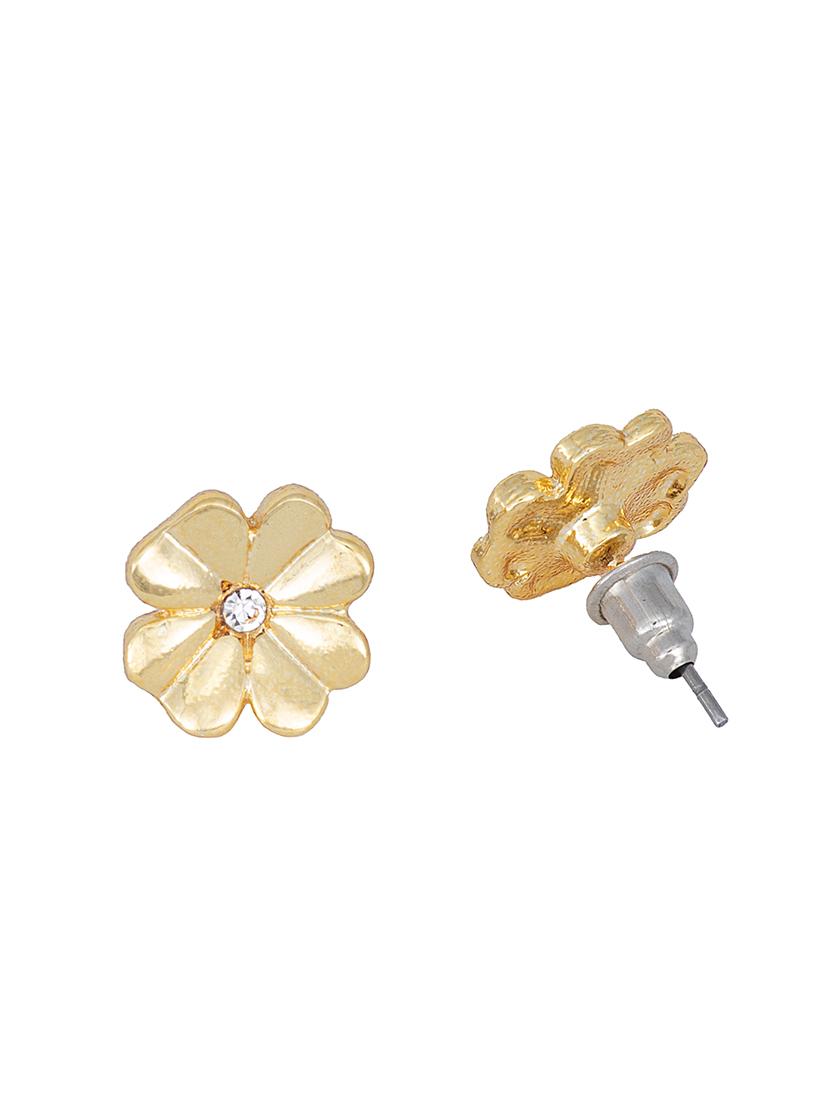 gold metal studs earring - 17327814 - Standard Image - 1