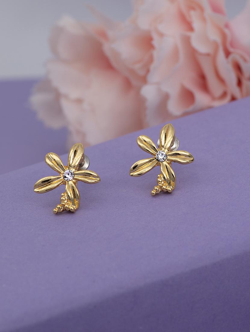 gold metal studs earring - 17327816 - Zoom Image - 0