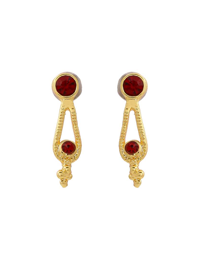 red metal studs earring - 17327824 - Standard Image - 1