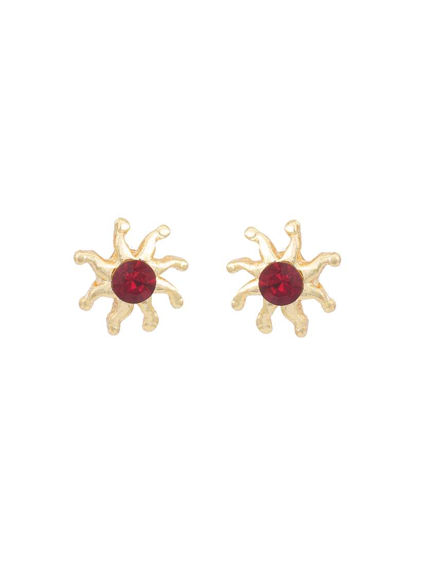 red metal studs earring - 17327833 -  Standard Image - 1