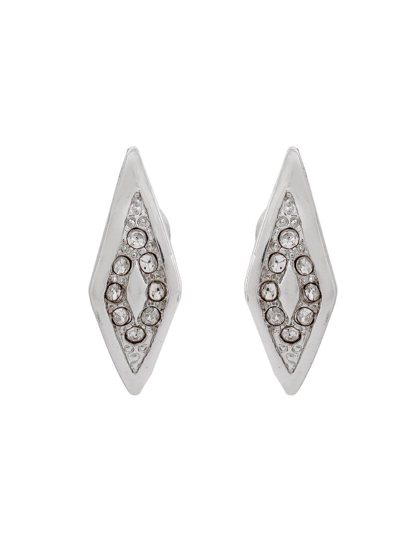 white metal studs earring - 17327853 -  Standard Image - 1