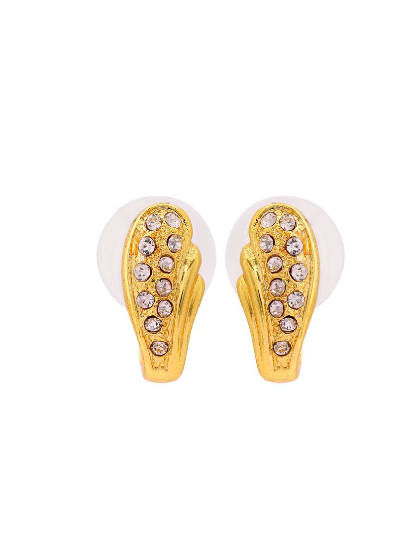 gold metal studs earring - 17327854 - Standard Image - 1