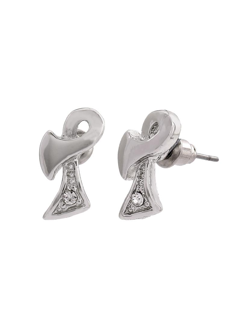 silver metal studs earring - 17327866 - Standard Image - 1