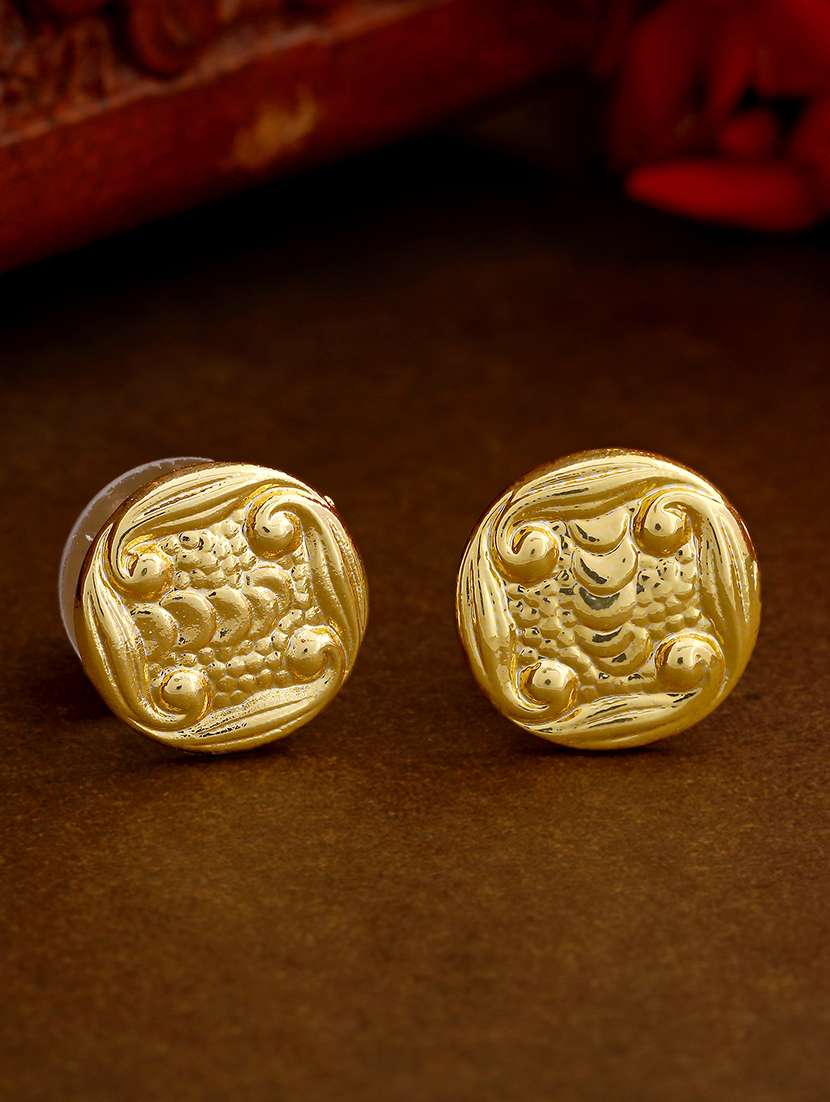 gold metal studs earring