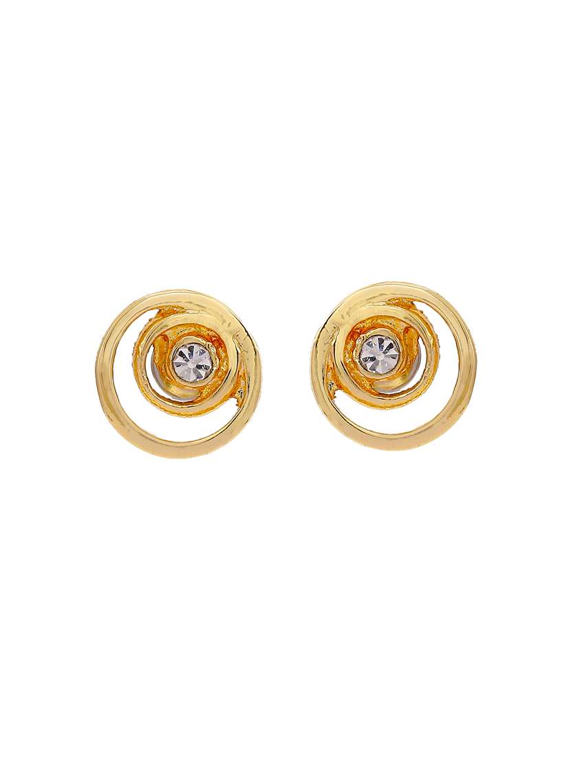 gold metal studs earring - 17327884 -  Standard Image - 1