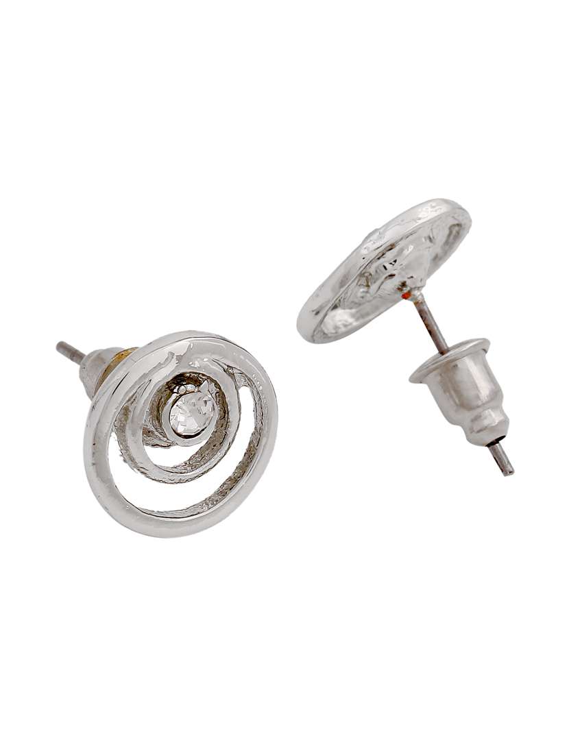 silver metal studs earring - 17327885 -  Standard Image - 1