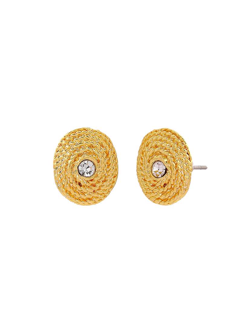 gold metal studs earring - 17327886 -  Standard Image - 1