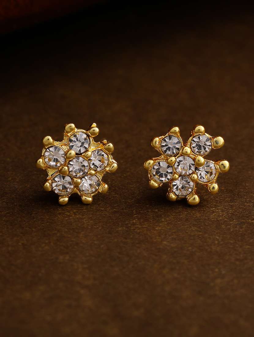 white metal studs earring