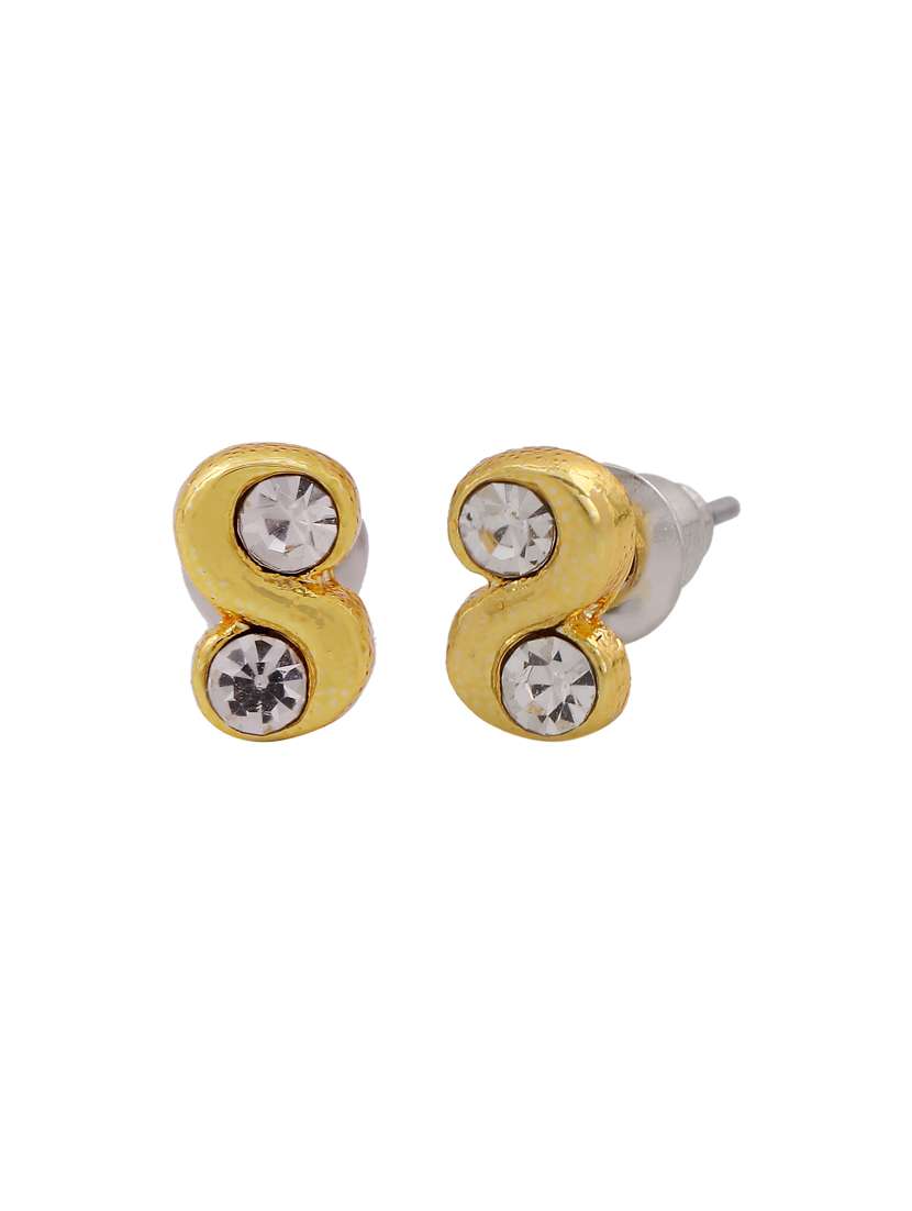 gold metal studs earring - 17327895 -  Standard Image - 1