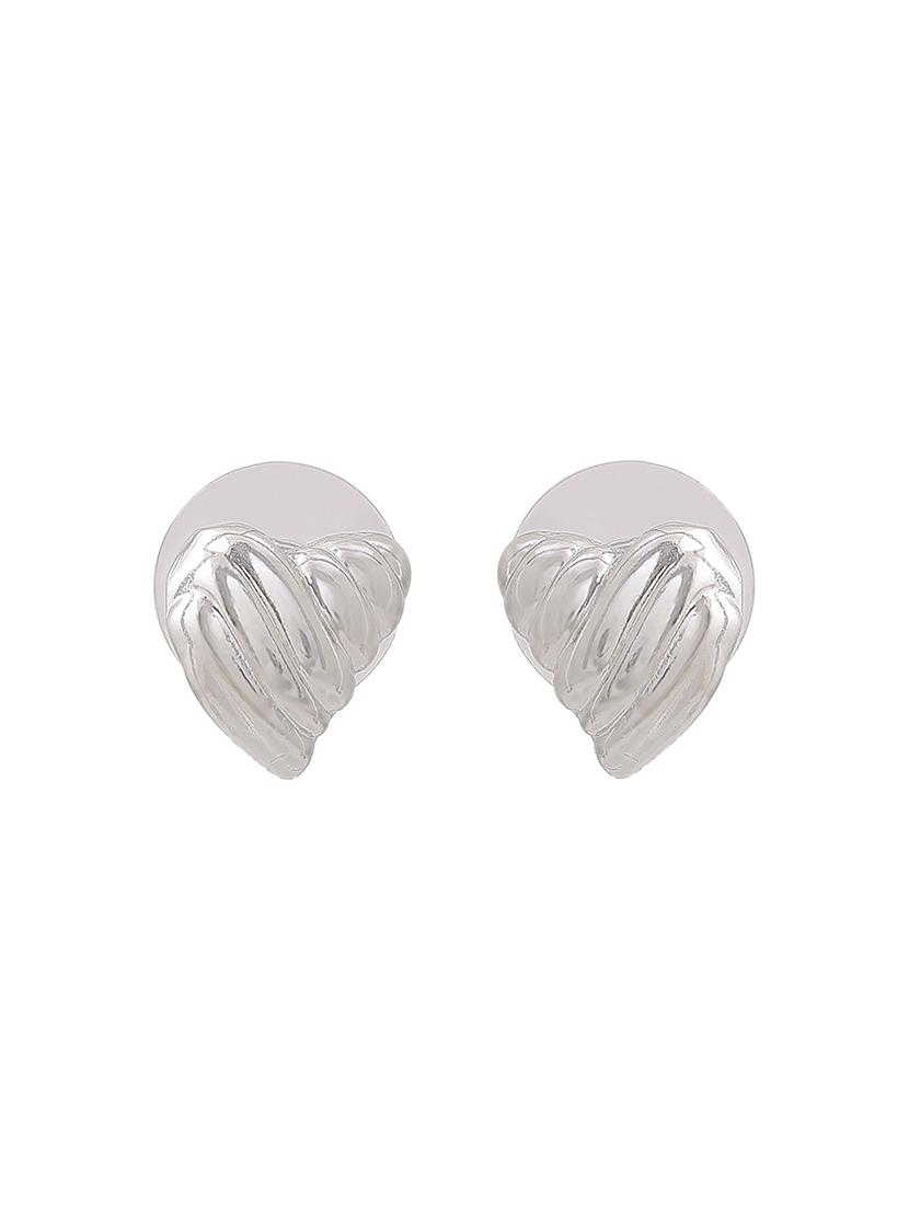 silver metal studs earring - 17327900 - Standard Image - 1