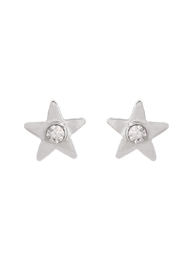 silver metal studs earring - 17327904 - Standard Image - 1