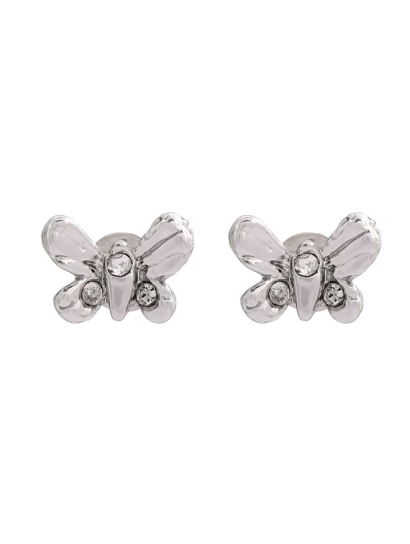 silver metal studs earring - 17327906 -  Standard Image - 1