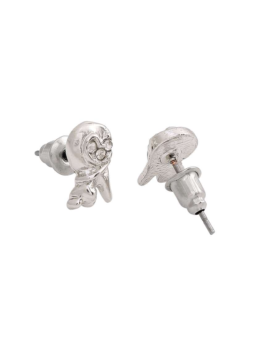 silver metal studs earring - 17327908 -  Standard Image - 1