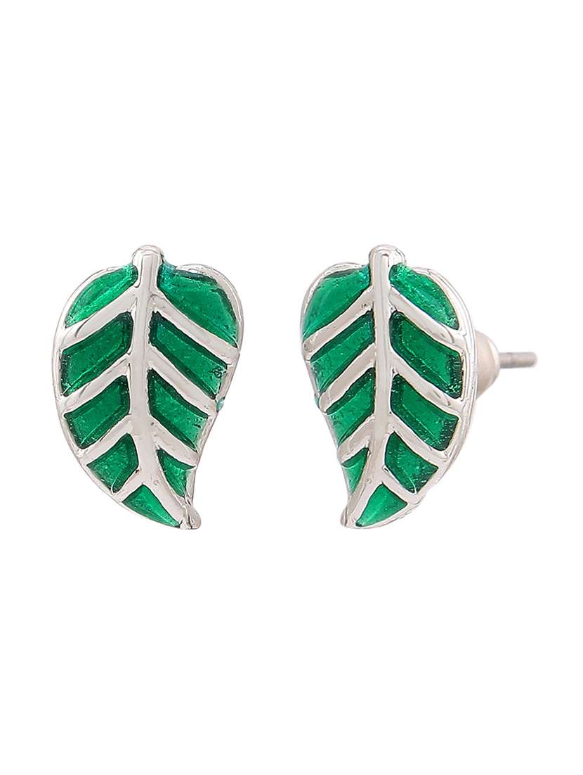 silver metal studs earring - 17327929 -  Standard Image - 1