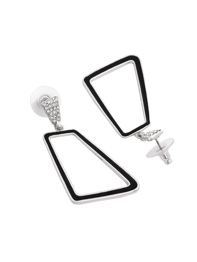 black metal chandellier earring - 17327930 - Standard Image - 1