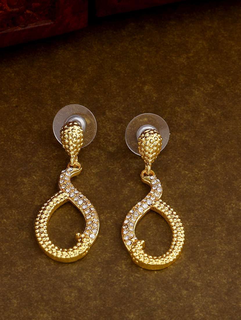 gold metal drop earring