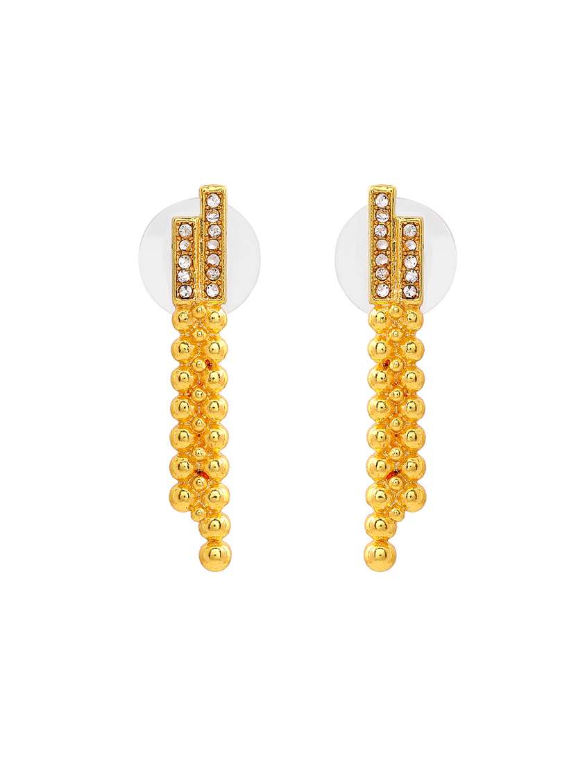 gold metal drop earring - 17327998 -  Standard Image - 1