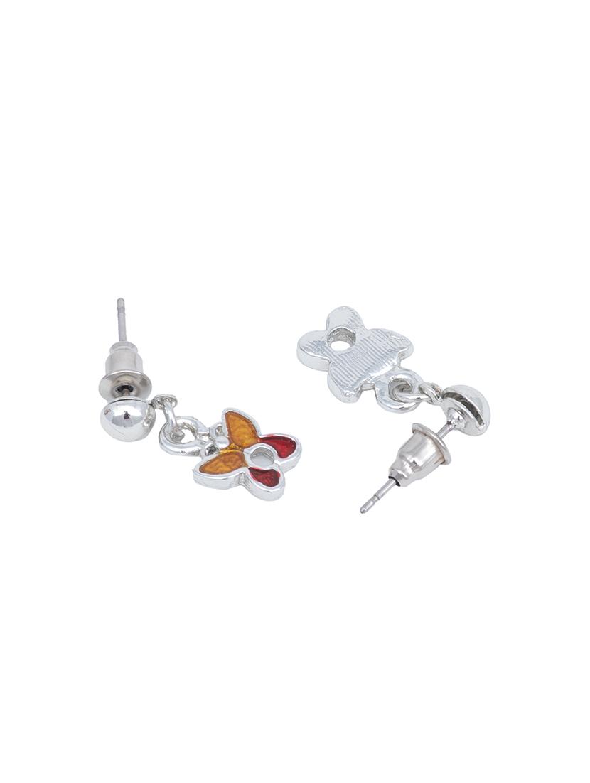 red metal drop earring - 17328001 - Standard Image - 1