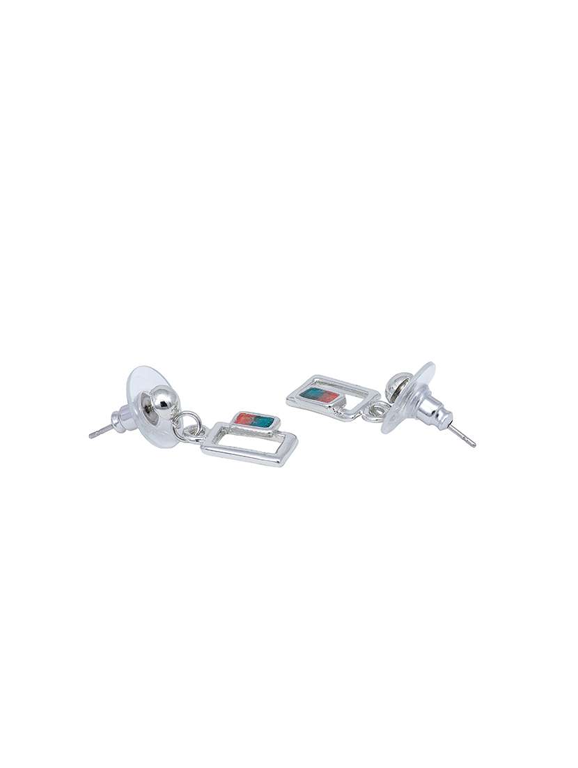 blue metal drop earring - 17328003 - Standard Image - 1