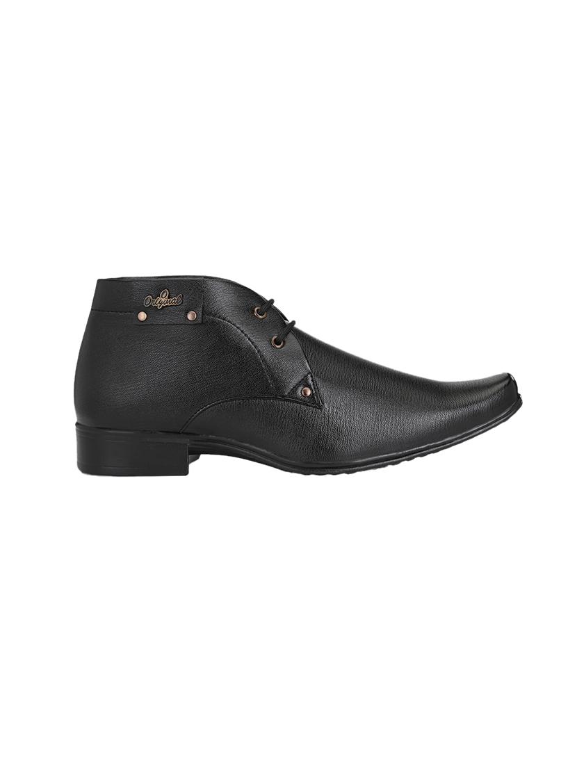 black synthetic & mesh laceup derbies - 17328050 - Standard Image - 1